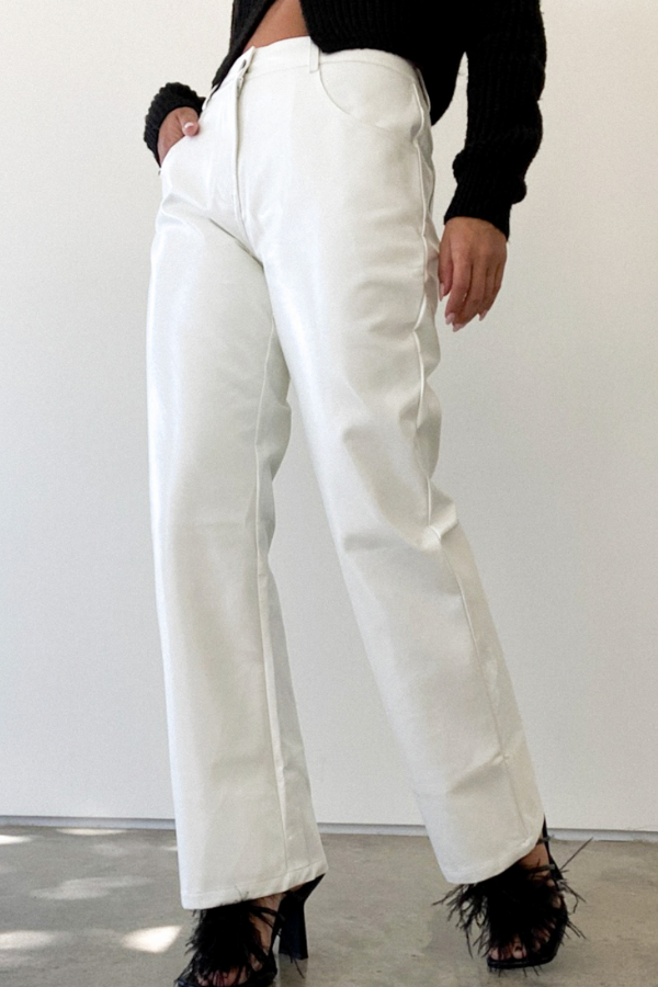 Glossy Leather Pant