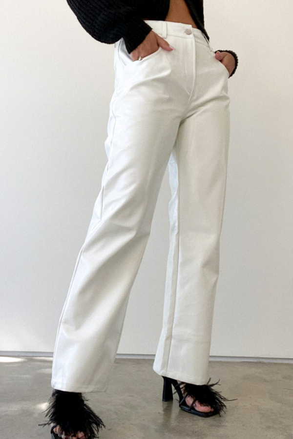 Glossy Leather Pant