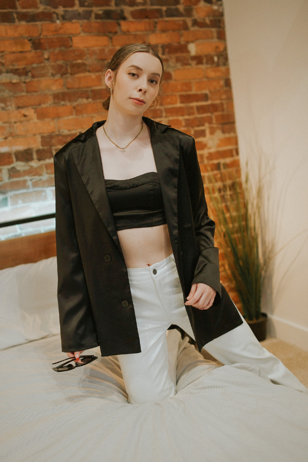 Block Him Blazer Set