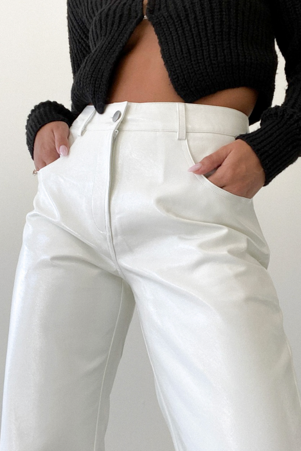 Glossy Leather Pant